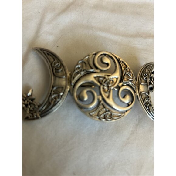 Triple Moon Celtic Knot Hair Clip Vintage Hollow Moon Hair Clip Barrette Emo - Picture 4 of 6